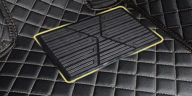 Custom All-Weather Protection Leather Car Floor Mats for Cars Sedan SUV Sports Car Waterproof Floor Mat (Black+Gray)