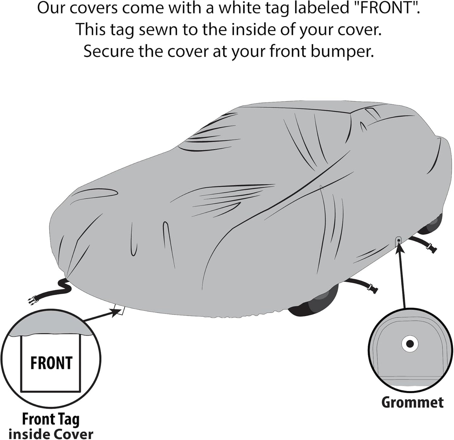 5 Layer Car Cover for Cadillac Series 62 1940-1956 Coupe 2-Door Sedan 4-Door Semi Custom Fit Full Coverage Heavy Duty All Weather Protection Breathable Dust Wind Shield