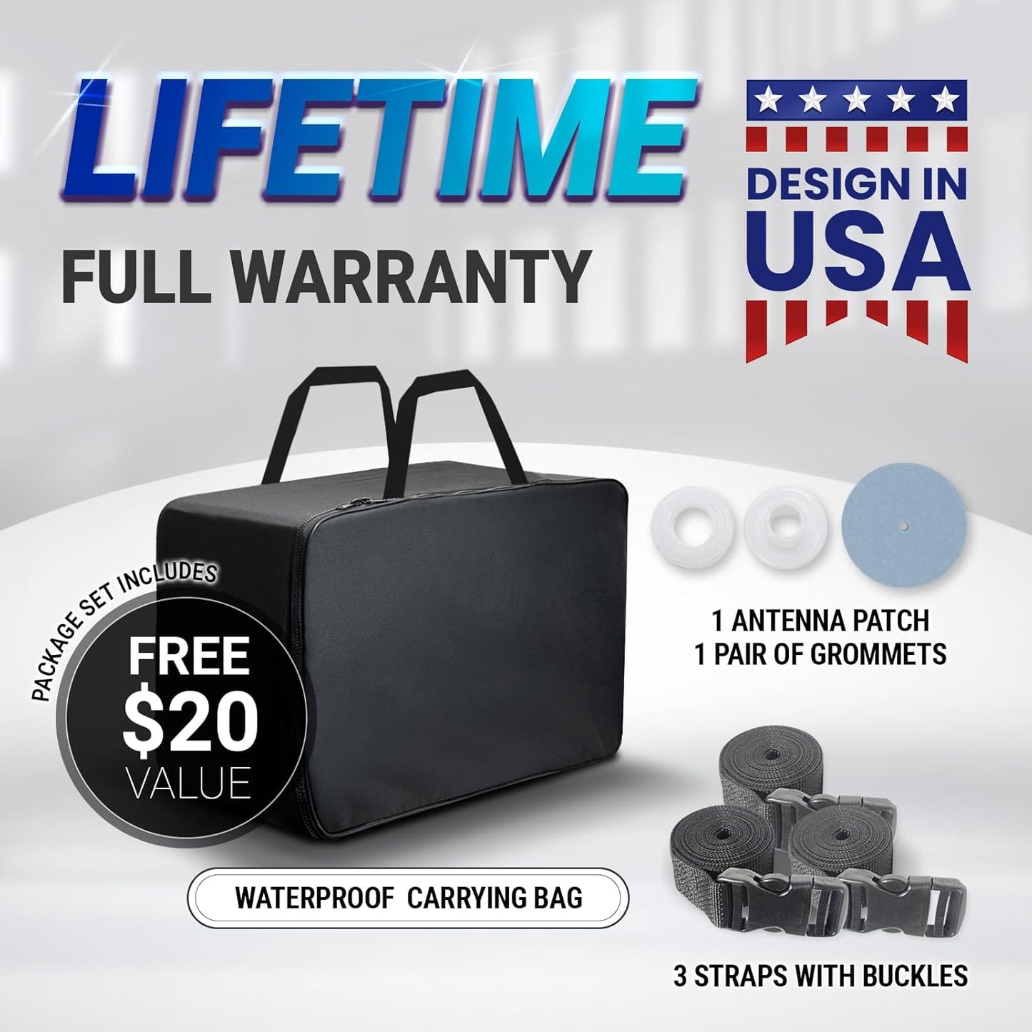 iCarCover Custom Car Cover for Chevy Brookwood (1958-1972) Waterproof All Weather Rain Snow UV Sun Protector Full Exterior Indoor Outdoor Car Cover (Stripe - Black/Gray)