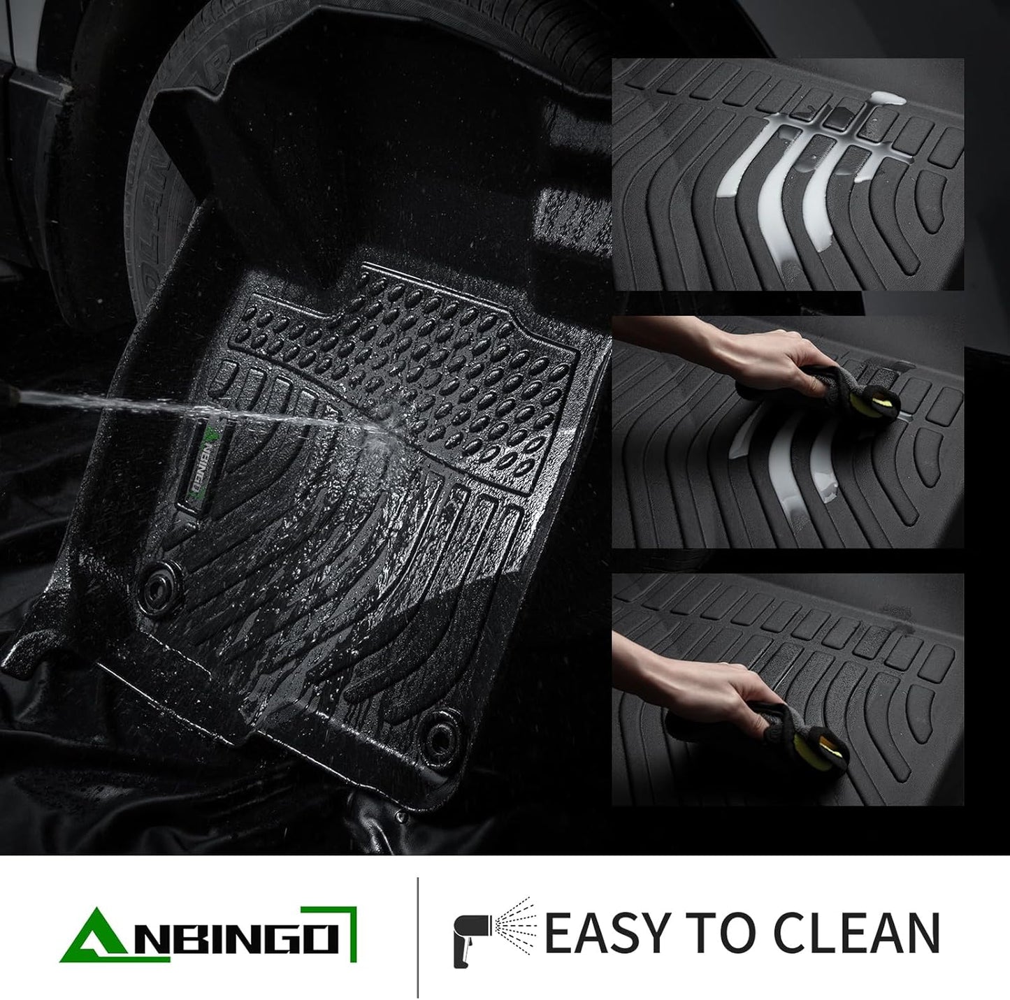 ANBINGO® Floor Mats Custom for Ford Fusion 2013-2016,Fusion All Weather Car Mat, Fusion Floor Liner, TPE Rubber Liners for Ford Fusion Accessories