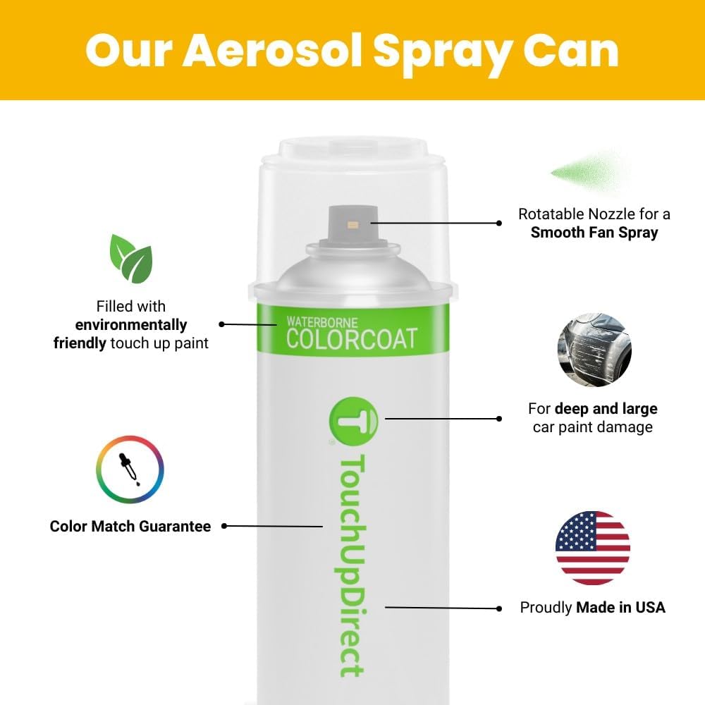 TouchUpDirect 1H1 Gray/Predawn Gray Metallic Compatible with Toyota Exact Match Touch Up Paint Aerosol - Preferred Kit