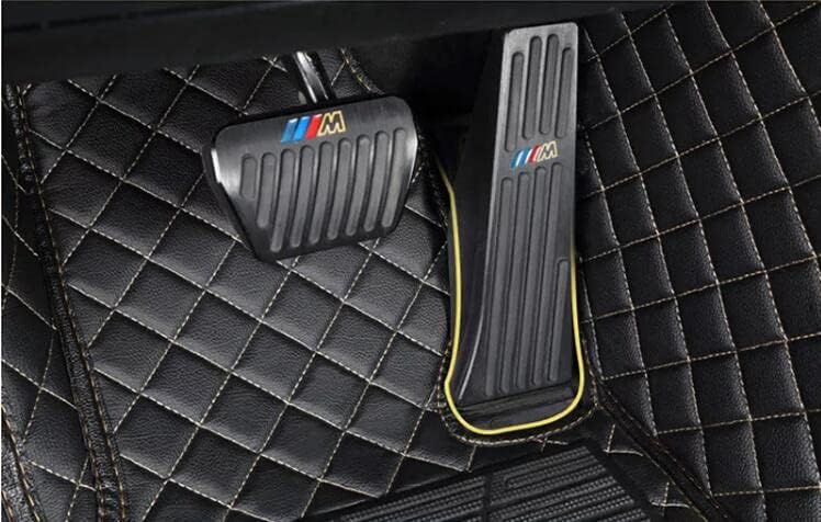 Custom All-Weather Protection Leather Car Floor Mats for Cars Sedan SUV Sports Car Waterproof Floor Mat (3D Black red)