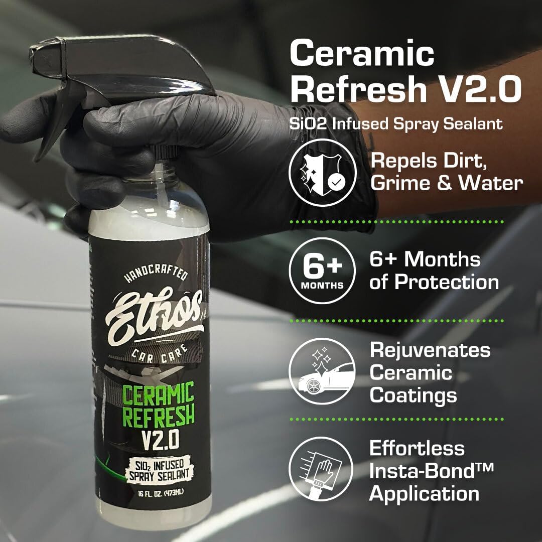 Ethos Ceramic Refresh - Ceramic Spray Sealant & Topper for Instant Gloss and 6+ Months of Protection Rejuvenates and Protects Coatings