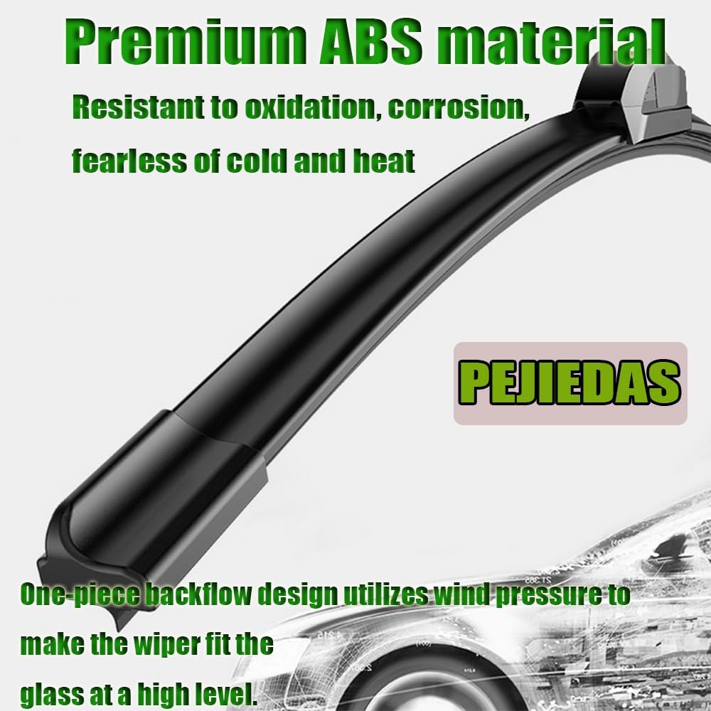 3 Wipers, Front Wiper + Rear Wiper Blades for Hyundai Santa Fe 2019-2023/Kia Sportage 2017-2023 (26 inch + 16 inch + 12 inch Wiper Blades) OE Original Style