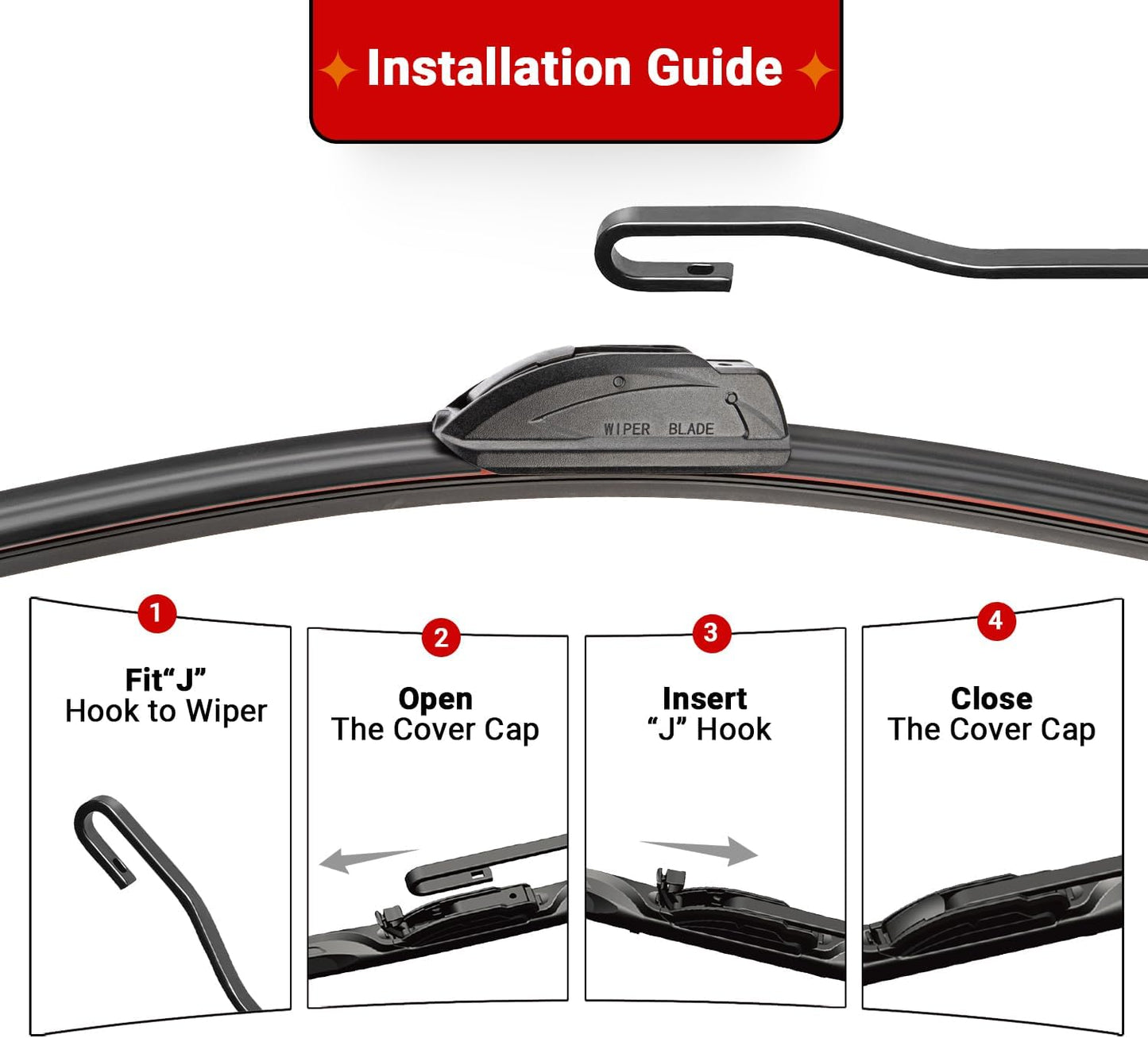 Windshield Wiper Blades Replacement for Hyundai Elantra 2012-2016 / Hyundai Elantra GT 2013-2017 Original Factory Quality Front Rear Wipers Blade Set for My Car - 28" 14" 13" (Pack of 3)