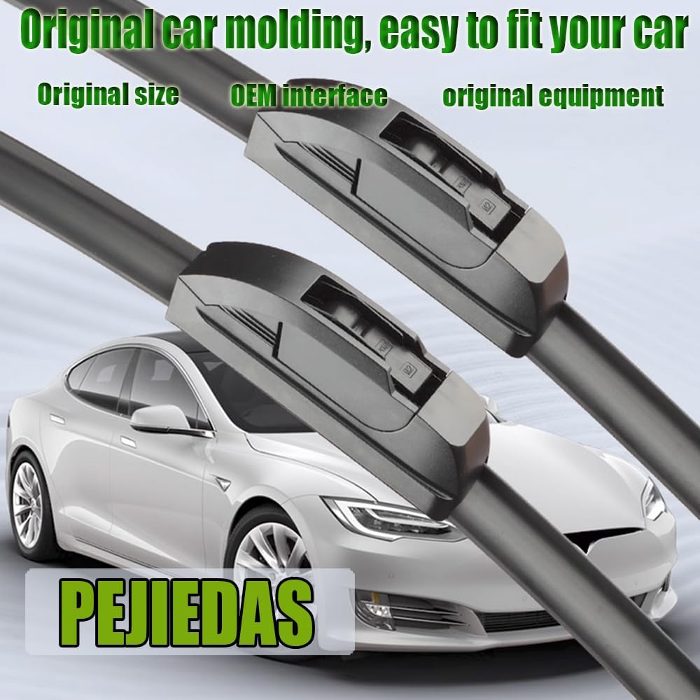 3 Wiper Blades, Front Wiper + Rear Wiper Blades for Toyota Highlander 2001-2007/Toyota RAV4 2001-2005 (22 inch + 19 inch + 12 inch) OE Original Style