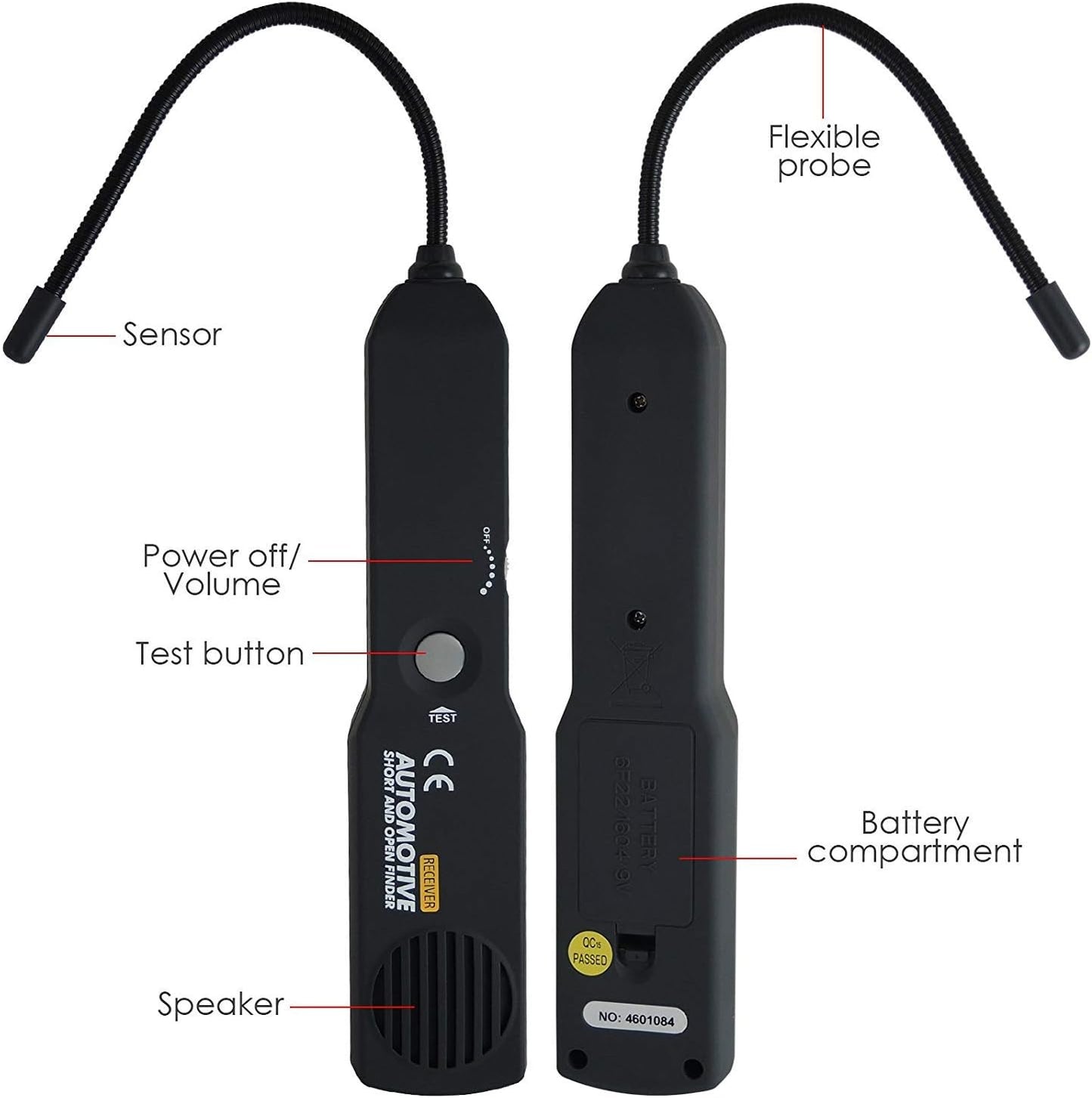 Automotive Circuit Tester, Car Repair Cable Circuit Wire Tracker Tracers Analyzer Short Open Finder Tester Checker Device Detector Probe DC 6-42V Car Diagnostic Tool