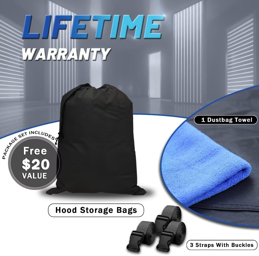 Toyota Tundra Truck Cover Custom Fit 1999-2021 Access Cab/Extended Cab SB (6.2') with Door Zipper, 12 Layers Full Exterior Pickup Truck Cover Waterproof All Weather,Wind Dust Sun and UV Protection.