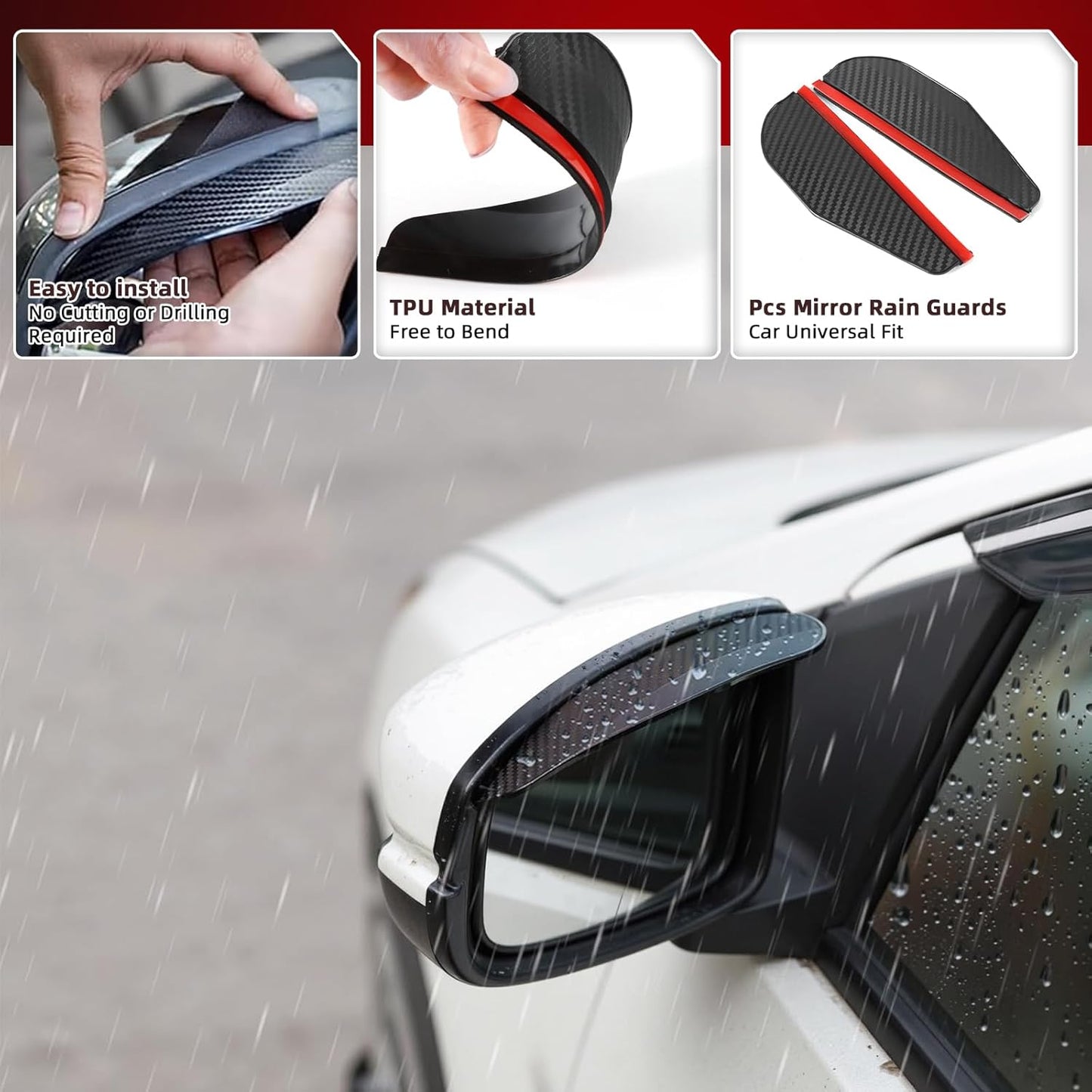 in Channel Rain Guards Fits for Honda Civic 2016-2021 Sedan 4-Door, Durable Window Visors Wind Deflector Vent Shade Shields, 2017 2018 2019 2020 2021-4PCS
