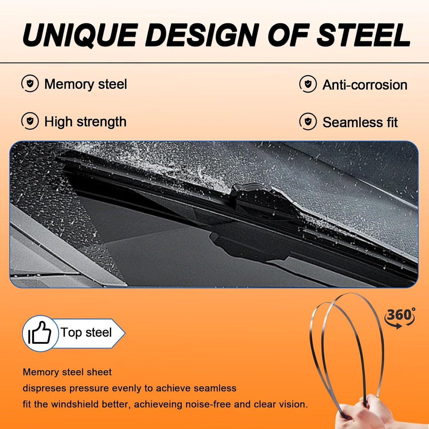 HULADAED® 24'' 22'' 12'' Windshield Wipers Replacement for Nissan Armada 2005-2015 Infiniti QX56 2004-2010 Acura TSX 2009-2014,Silicone Front Rear Wiper blades for MY Car-All Weather & Quiet(3 PACK)