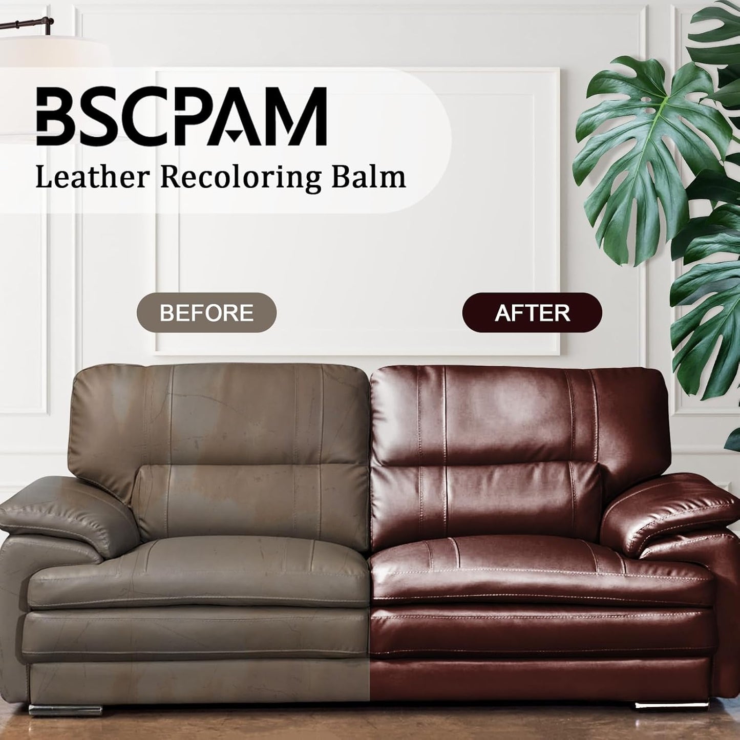 12oz Leather Recoloring Balm & 3.4oz Mink Oil Leather Conditioner kit,Dark Brown Leather Color Repair Kits for Couches, Leather Couch Paint Scratch Repair for Furniture Car Sofa Shoes Leather Dye