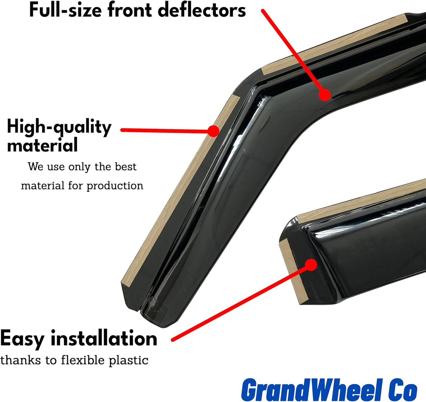 Window Deflectors Smoke Tinted In-Channel Side Window Vent Visor Deflectors Rain Guards Compatible with Civic 2016-2021 Sedan - 4pcs. GW0714