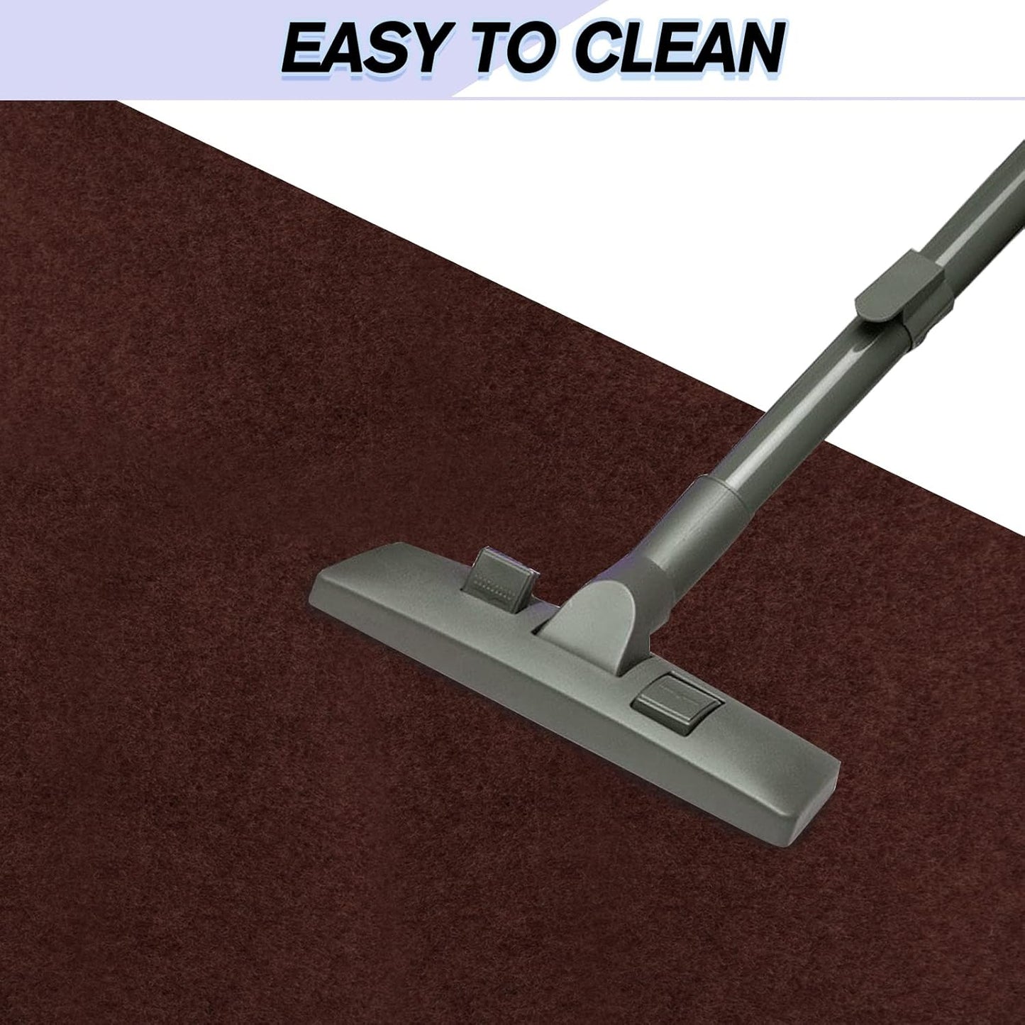 Custom Size Backed Non-Slip Area Rugs Runner, Easy Clean, Waterproof Runner Rugs for Hallway Entryway, Kitchen, Laundry, 4FT x 27FT, Brown