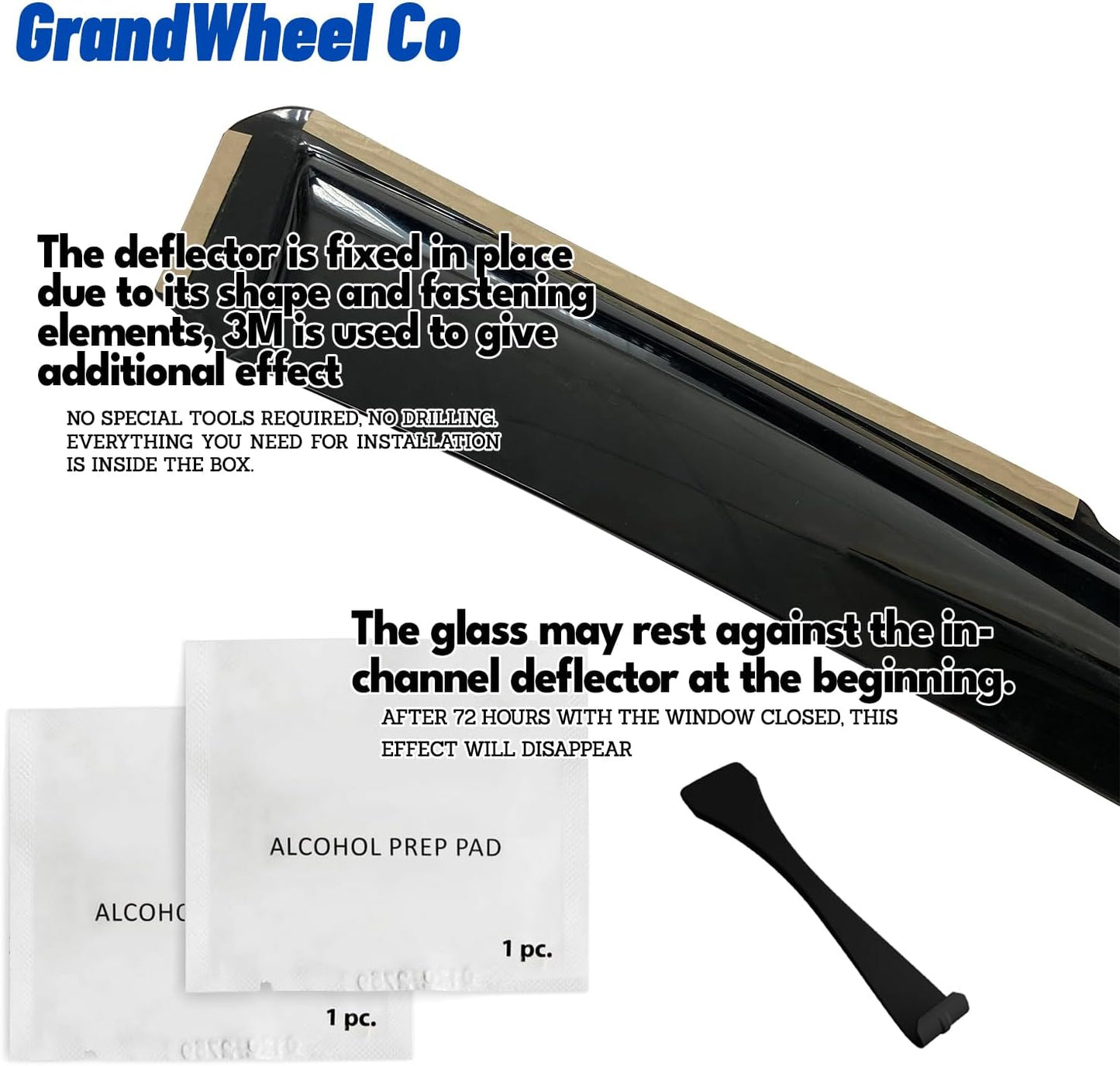 Window Deflectors Smoke Tinted in-Channel Side Window Vent Visor Deflectors Rain Guards Compatible with F-150 2009-2014 Regular Cab, Standard Cab - 2pcs. GW0877