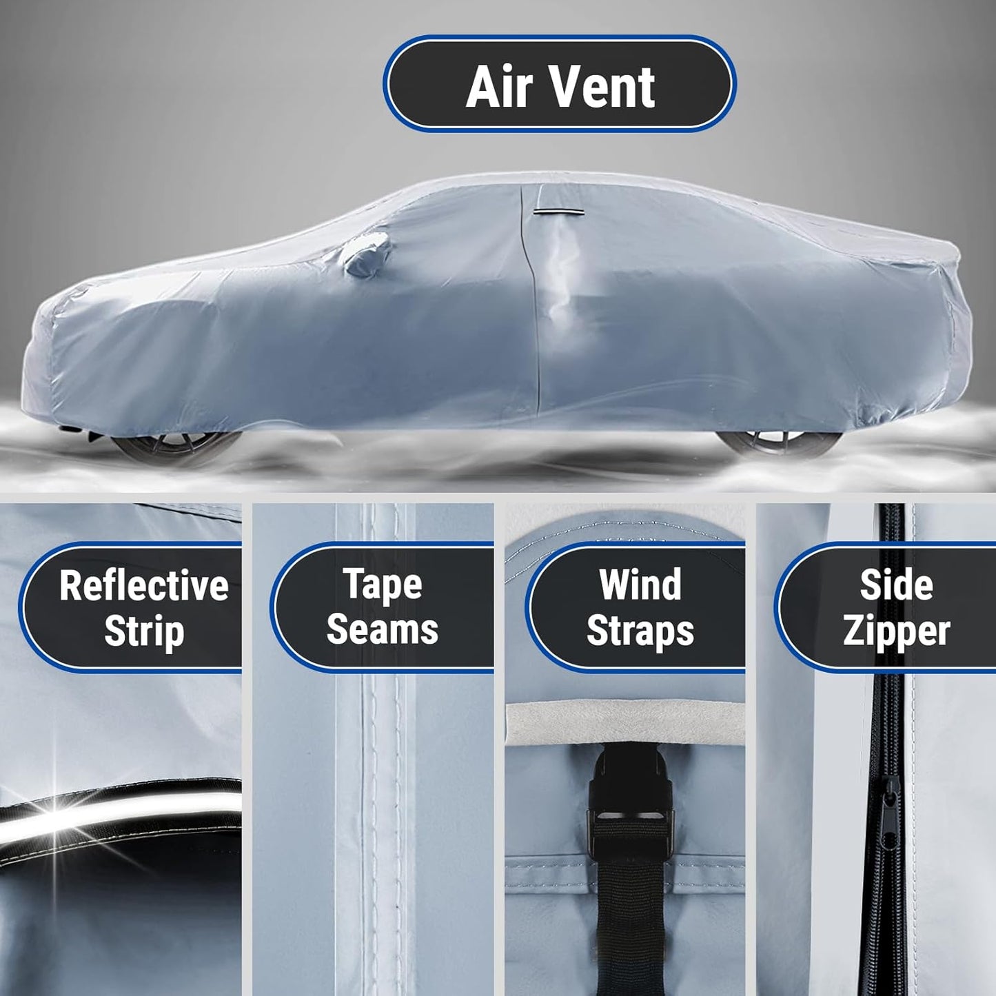 iCarCover Premium Car Cover for 1986-1991 Buick Lesabre Heavy Duty Waterproof All-Weather Automobiles Custom Fit Indoor Outdoor UV Snow Protection Covers with Straps and Bag