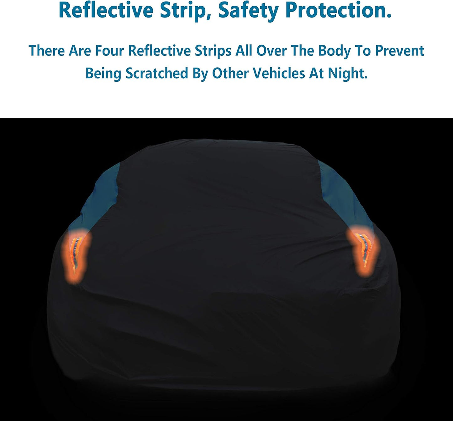 MORNYRAY Waterproof Car Cover All Weather Snowproof UV Protection Windproof Outdoor Full car Cover, Universal Fit for Sedan (Blue, Fit Hatchback Length(Up to 173 inch)