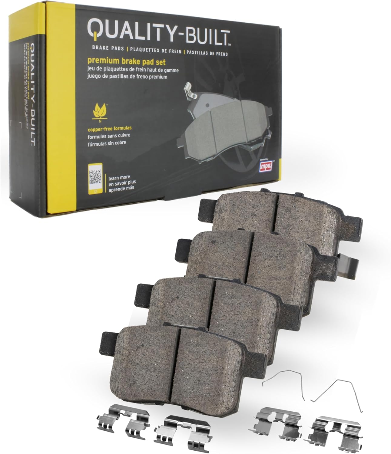 Premium Ceramic Rear Brake Pads (1001-1841C) Compatible with Honda CR-Z 2016-2016, Honda HR-V 2016-2022