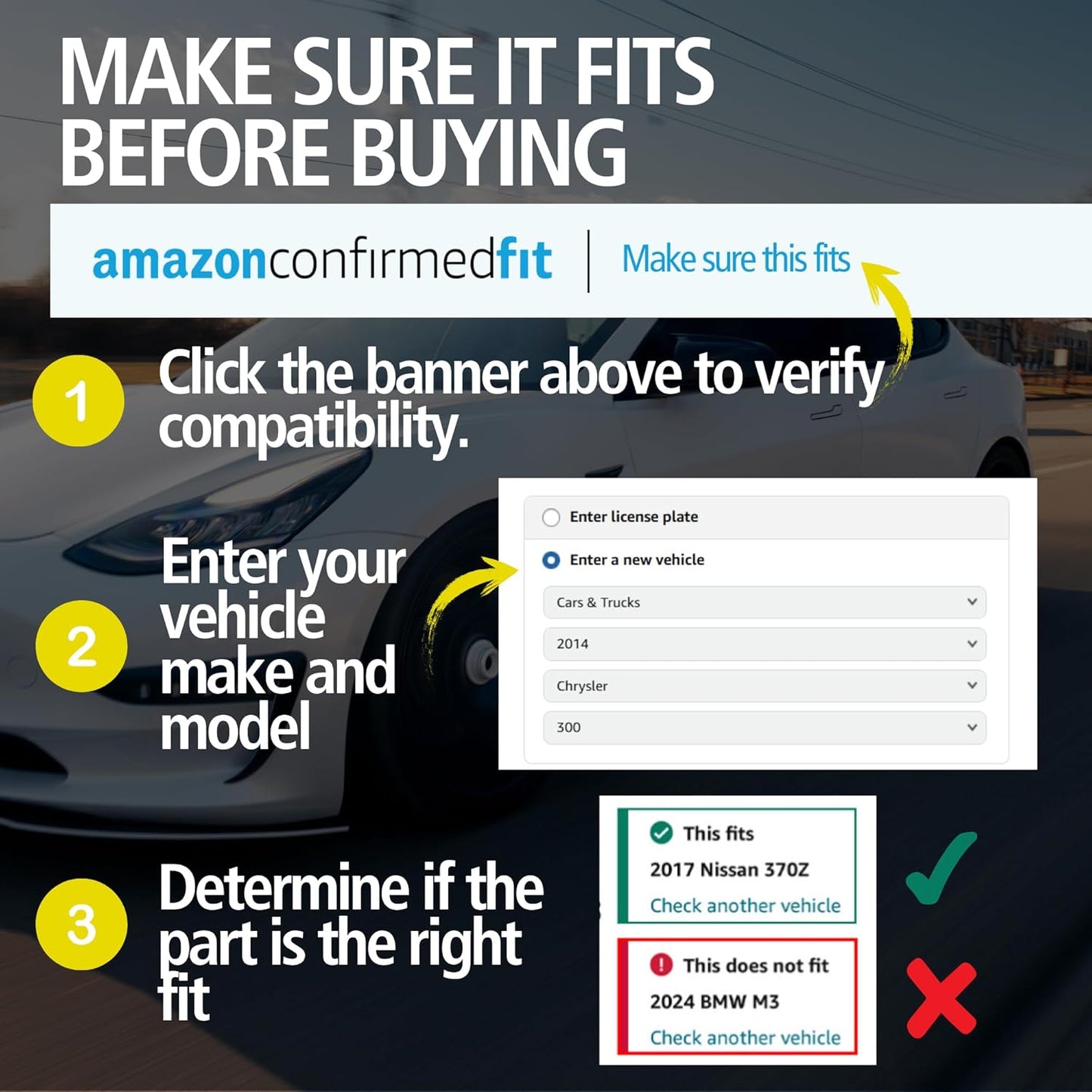 Premium Ceramic Rear Brake Pads (1001-1114C) Compatible with 2005-2023 Subaru (BRZ/Crosstrek/Forester/Impreza/Legacy/Outback/WRX/XV/XV Crosstrek)