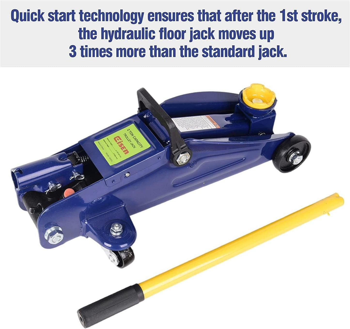 2 Ton Floor Jack - Car Hydraulic Trolley Jack Lift with 4000 Lbs Capacity for Home Garage Shop,Lifting Range 5.1"-13",Blue