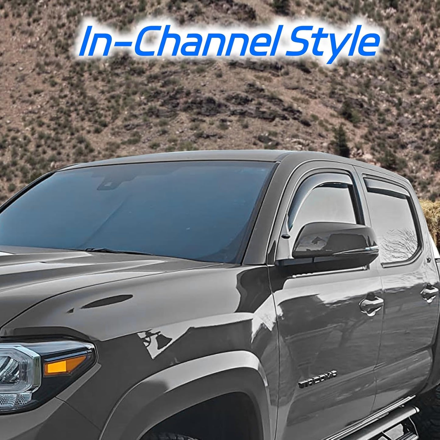 4PCS in Channel Rain Guards for 2004-2014 Ford F150 Extended Super Cab, Durable Side Window Deflectors,Vent Window Visors Shade Shield, 2005 2006 2007 2008 2009 2010 2011 2012 2013