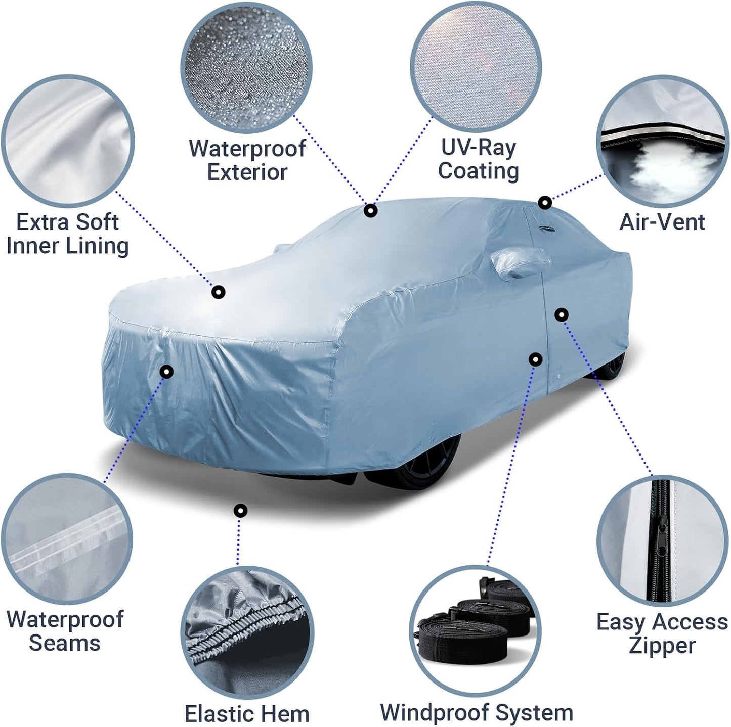 iCarCover Fits 1982-1990 Pontiac Trans AM Car Cover Automobiles Form-Fit Padded Full Exterior Waterproof Automobiles Protection Covers