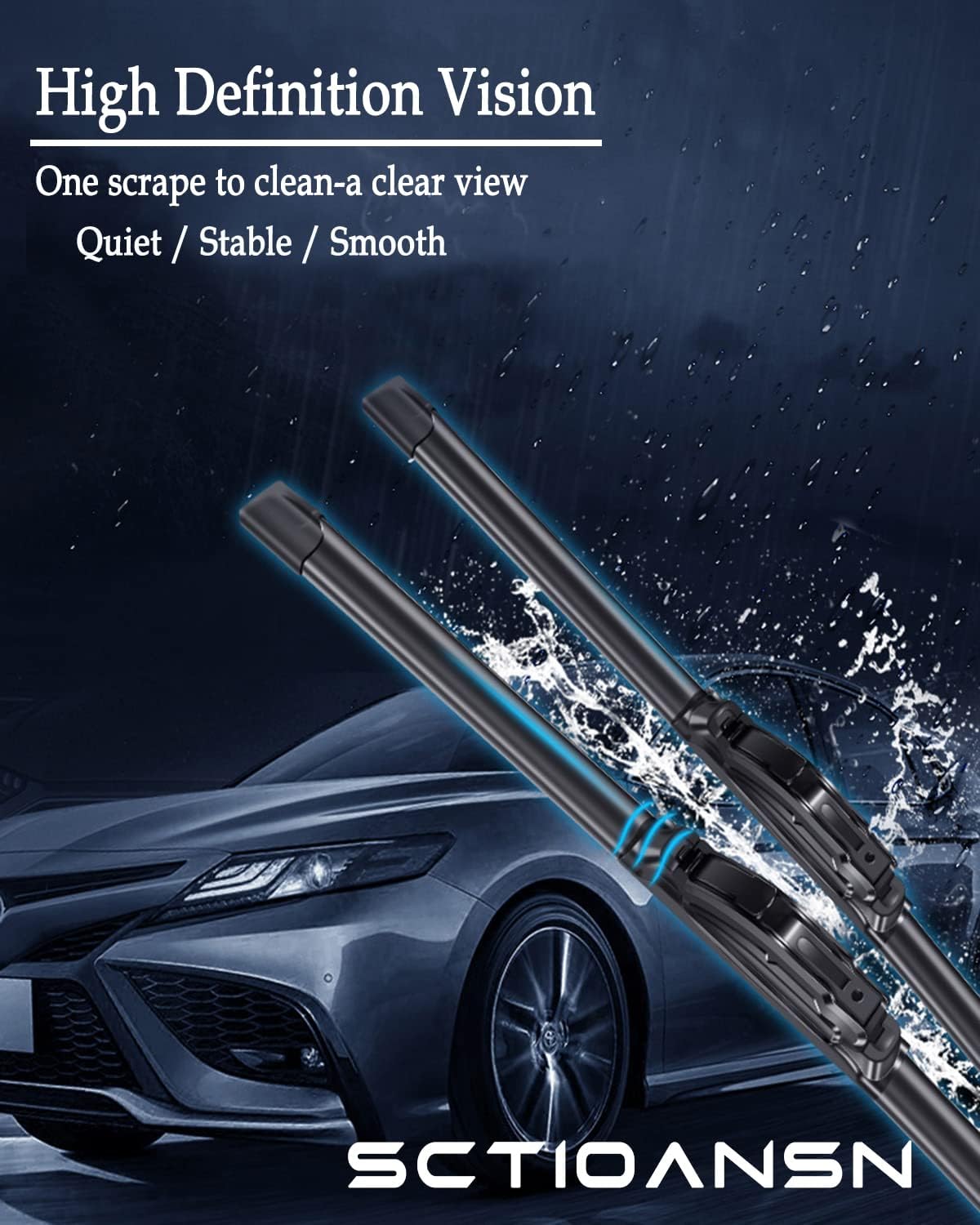 3Pcs Wiindshield Wiper Blades for BMW X5 2014-2018, Original Equipment Automotive Replacement Windshield Wiper Blades for My Car- 24"/20"/12B" (Pack of 3) J- HOOK
