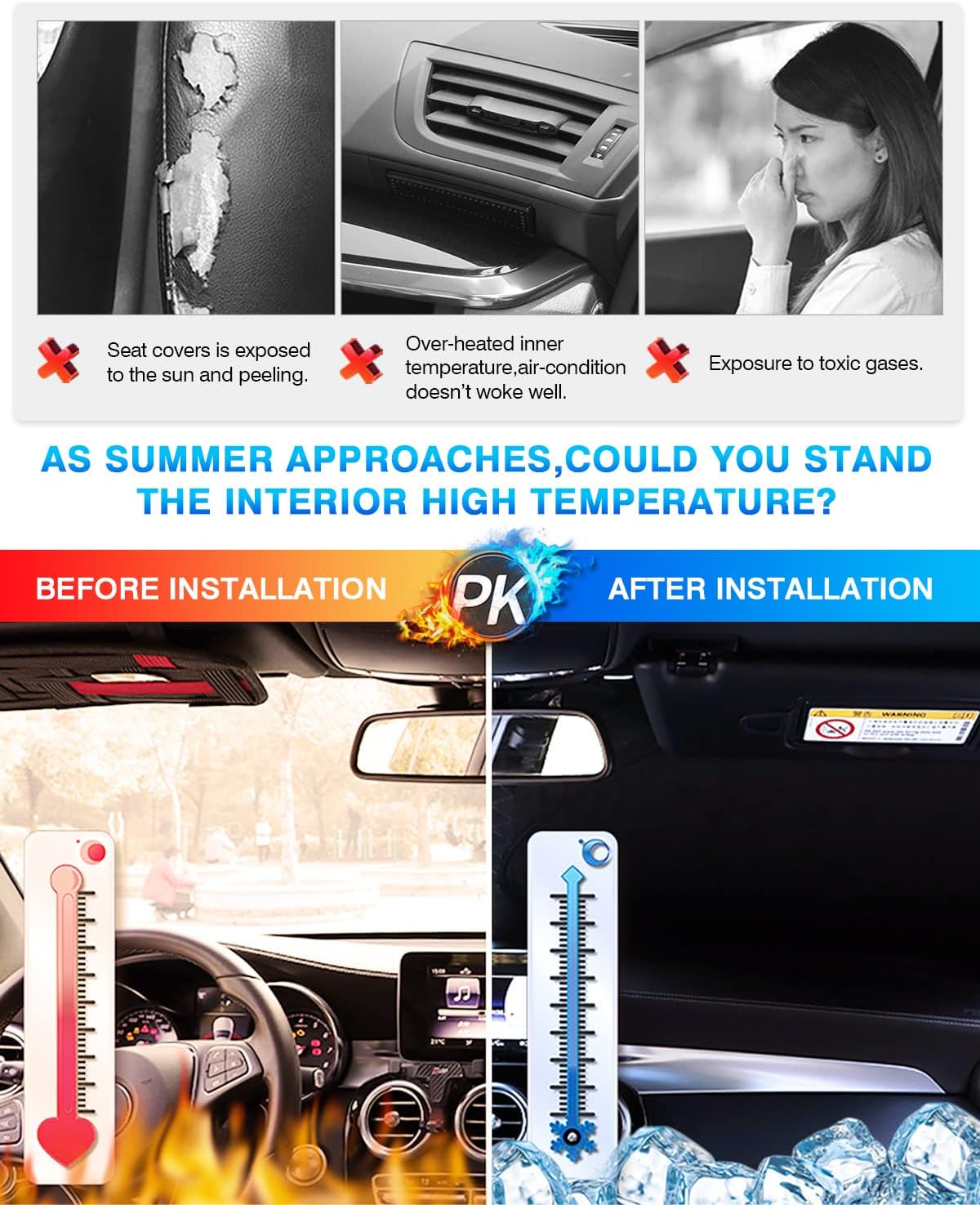 KUST Windshield Sun Shade for Infiniti Q60 Coupe 2017-2022 Window Sunshade Sun Visor Protector Foldable Blocks UV Rays Keep Your Car Cooler