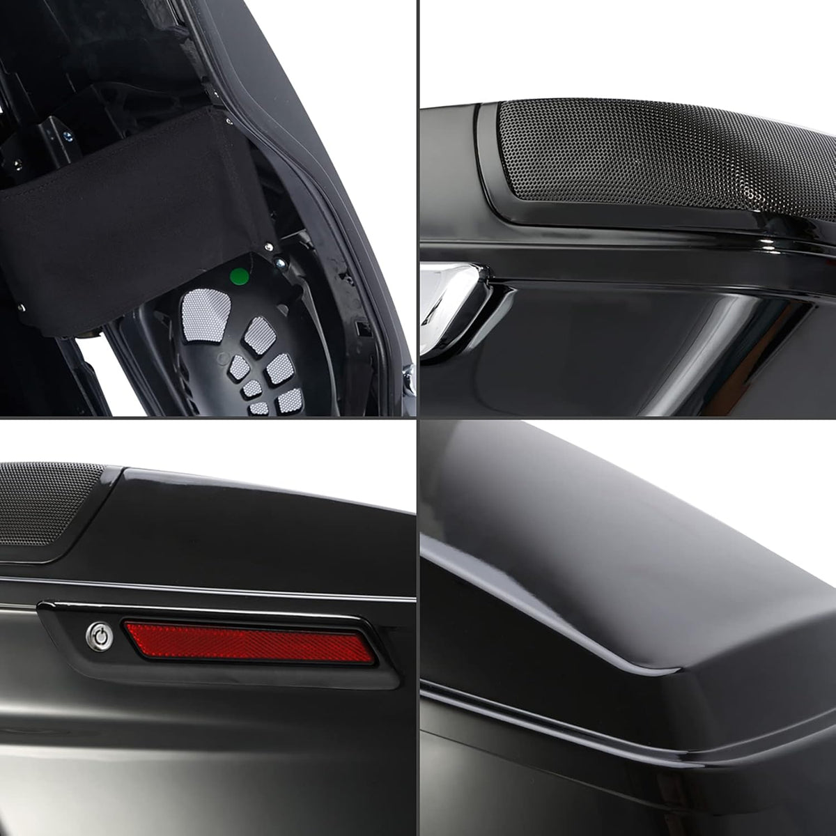 XFMT Motorcycle 4" Extended Hard Saddlebag Fit For Harley Touring CVO Road King Street Glide Road Glide Electra Glide '14-'24