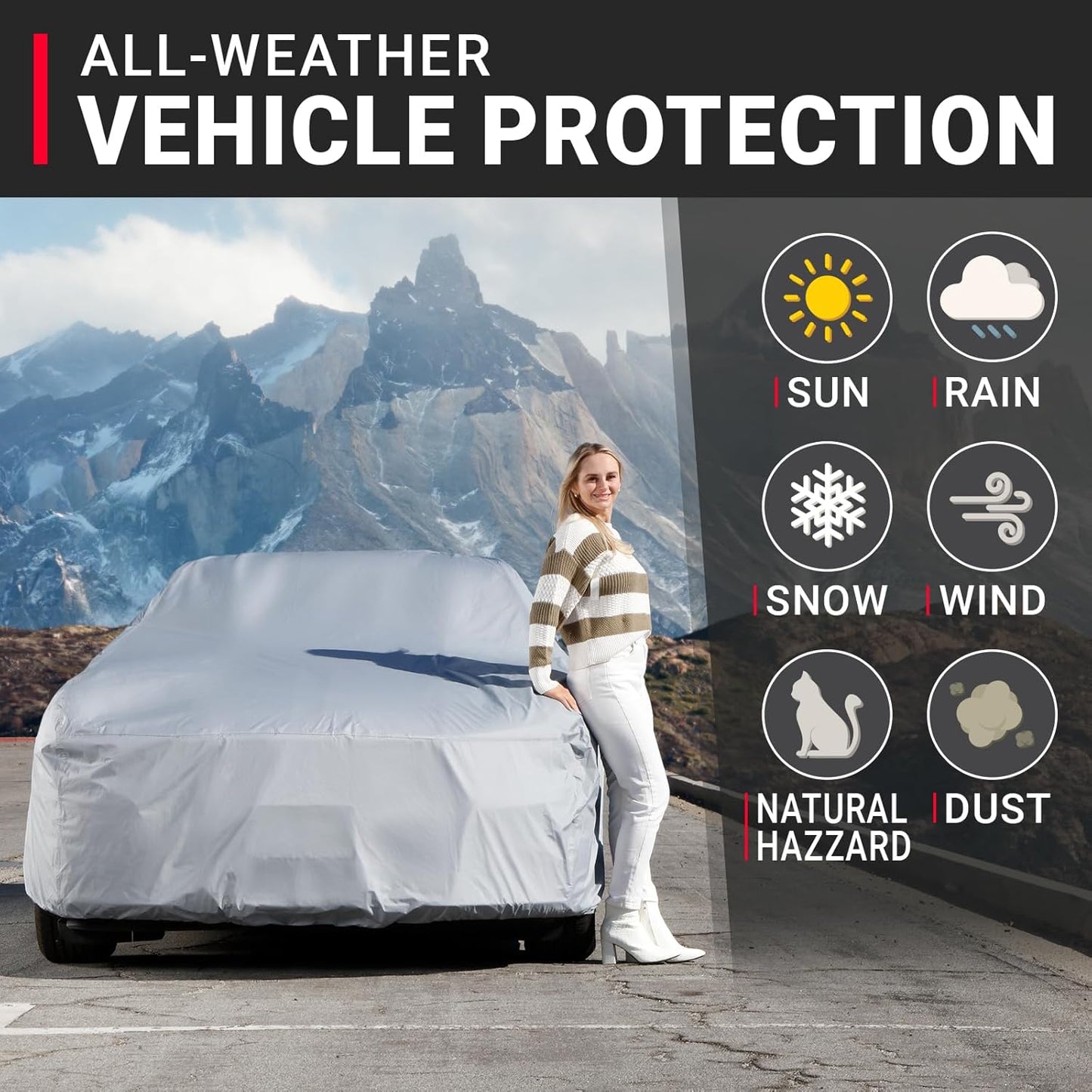 iCarCover Fits 1966-1972 Oldsmobile Cutlass Supreme Car Cover Automobiles Form-Fit Padded Full Exterior Waterproof Automobiles Protection Covers