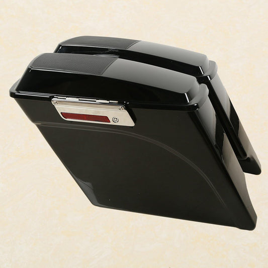 XFMT 5" Stretched Saddlebags Extended Saddle Bags W/ 6x9 Speaker Llids For Harley Touring Road King Street Glide Road Glide Electra Glide Ultra Classic 1993-2013