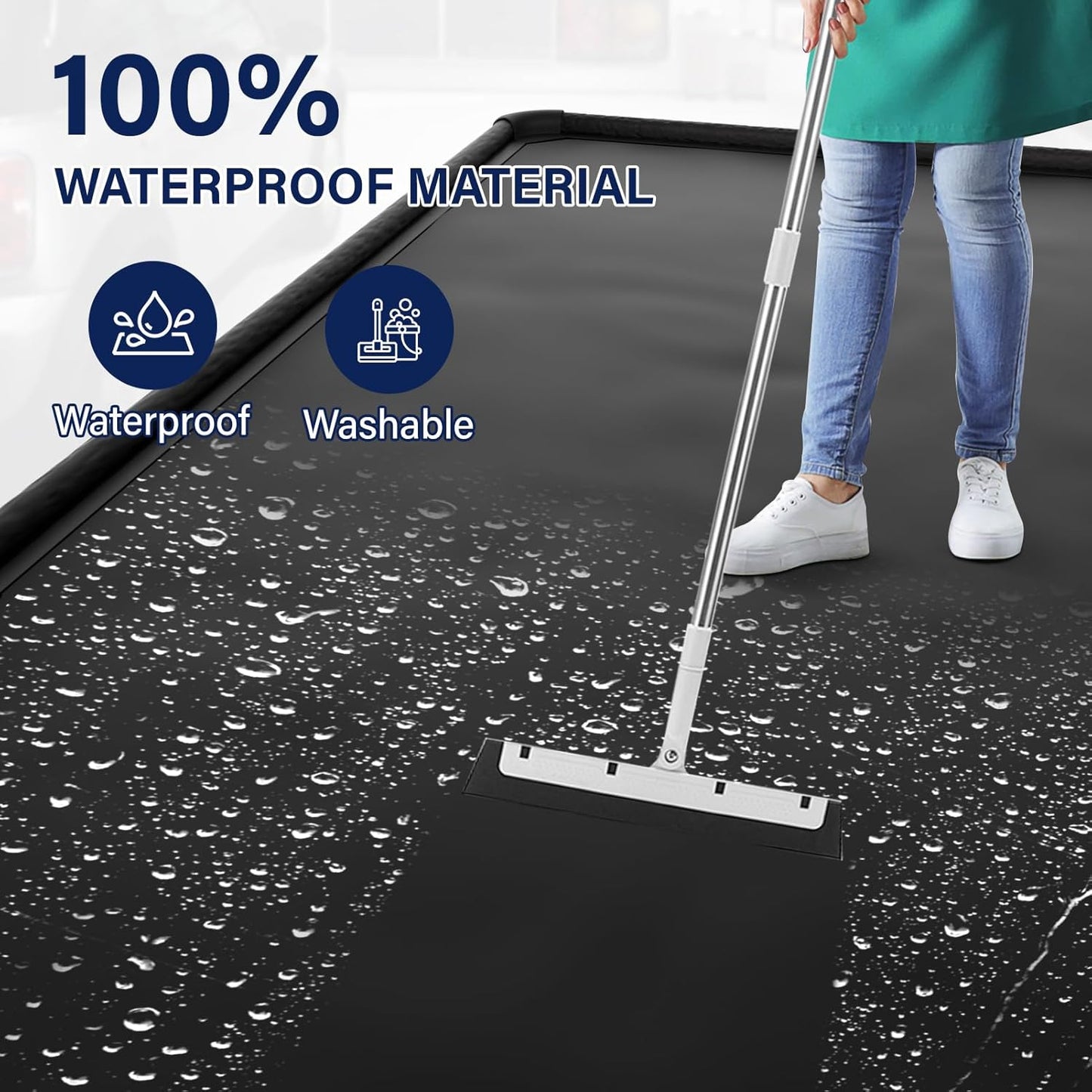 Garage Car Mat, Non-Slip Garage Floor Mat, Heavy Duty Waterproof Containment Mat for Snow Ice Water and Mud (7'9" x 18')