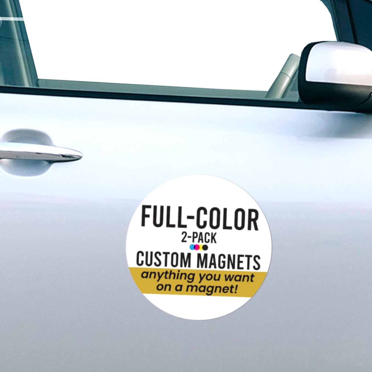 Magnet Me Up Customizable and Personalized Automotive Magnet Decals (12" Round)