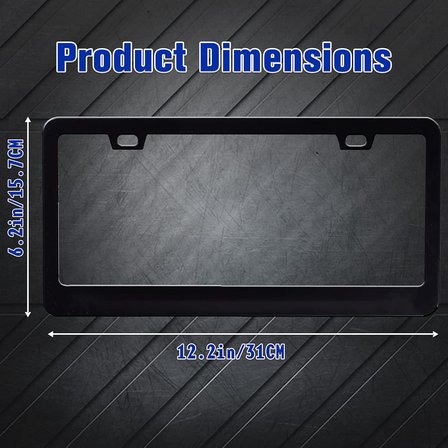 Autism Awareness License Plate Frame Puzzle License Plate Frames Personalise Stainless Steel Funny Design Compatible with Standard License Plate Holder for USA Canada 6 X 12 Inch 2 Holes with Screws