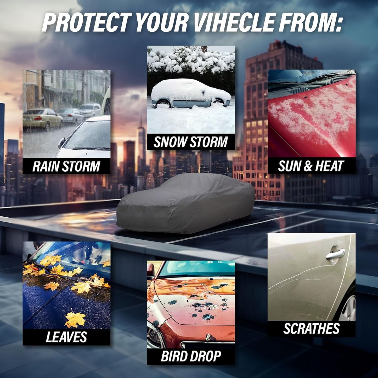 Supreme Full Car Cover - Semi Custom Fit for Tahoe 1995-1999 SUV 4-Door | All-Weather Protection: Waterproof, Dustproof, Windproof, UV-Resistant | Includes Accessories