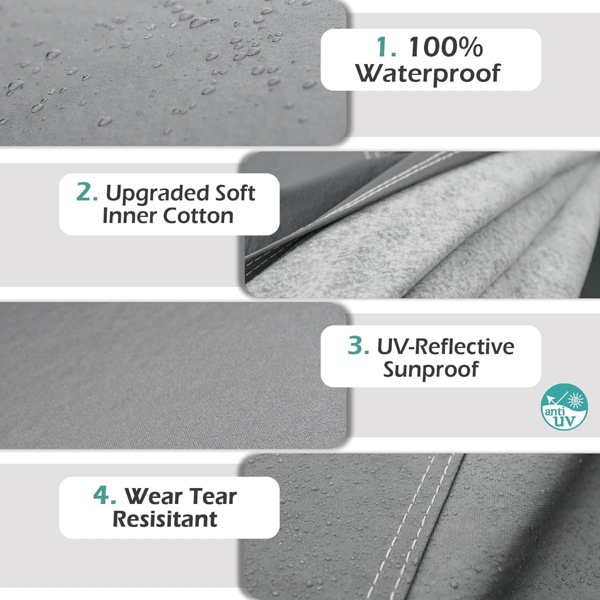 16 Layers Car Cover Waterproof All Weather, Heavy Duty Outdoor Car Cover Universal Fit Sedan Coupe Chevrolet Caprice, Buick Roadmaster/Riviera, Ford Crown Victoria, Cadillac DTS etc.