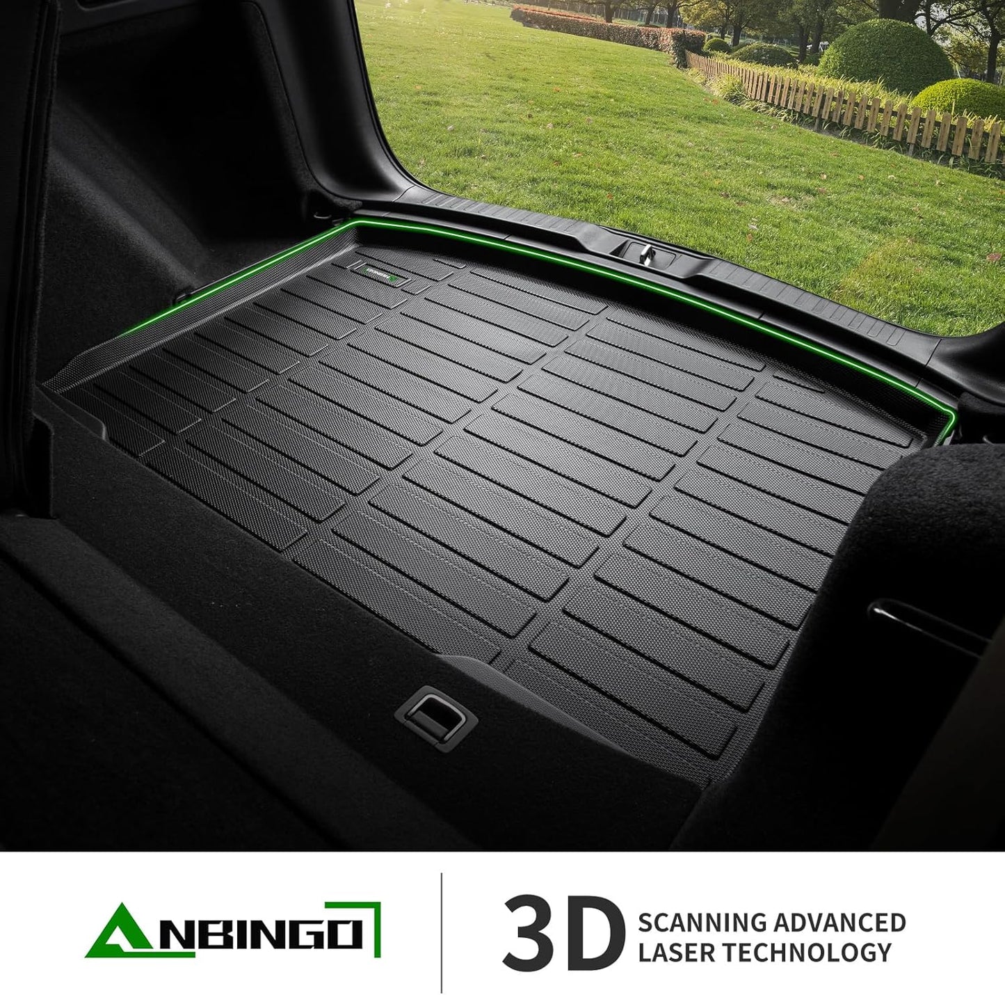 ANBINGO®-Trunk Mat for Genesis GV70 2026 2025 2024 2023 2022, (Not Fit Electrified GV70) All Weather Cargo mats gv70 Protection TPE Waterproof Non-Slip GV70 Trunk Liner Accessories -Black