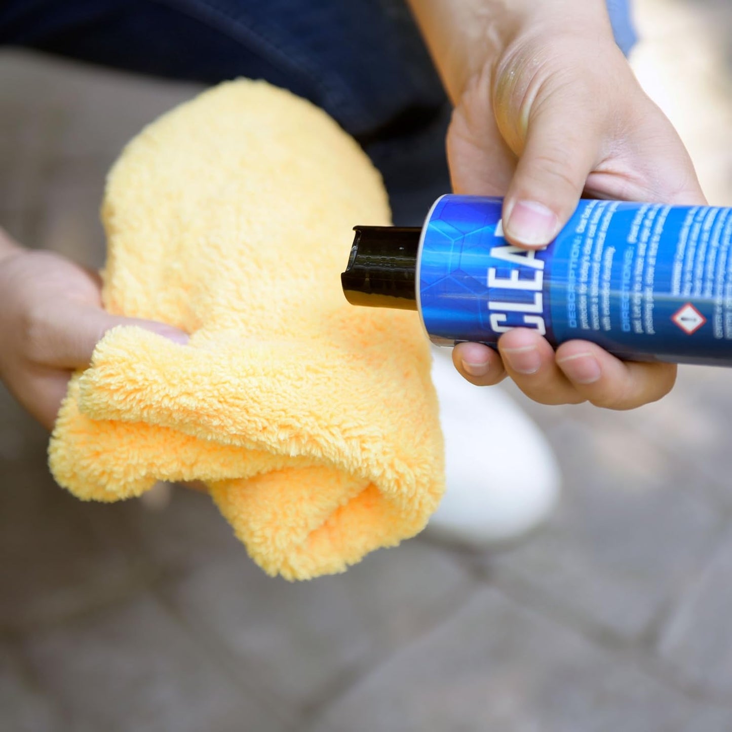 CARCAREZ Microfiber Towels for Cars, Car Drying Wash Detailing Towel with Plush Edgeless Microfiber Cloth (Yellow)