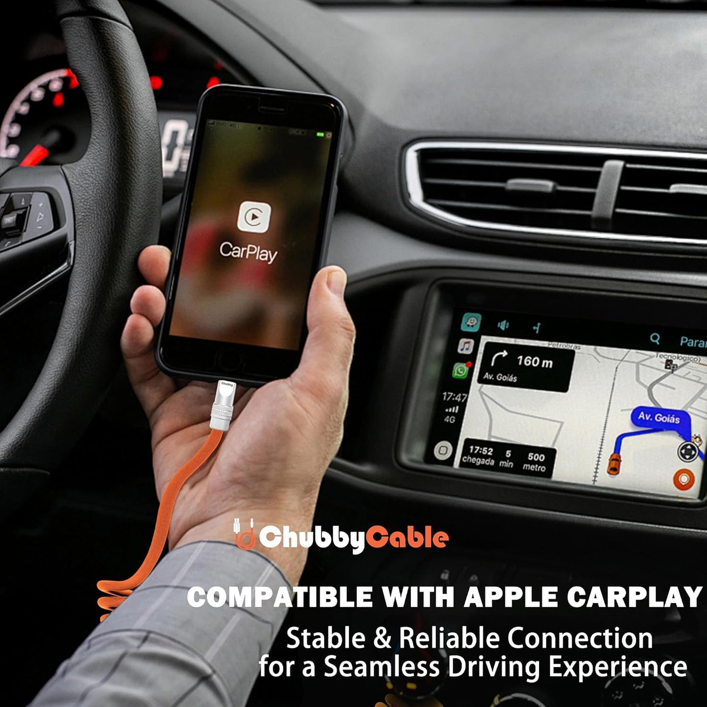 chubbycable Curly Chubby - Retractable Fast Charging Cable 240W Coiled Charger Cord for Car Durable USB-C Cable for Phones, Tablets and More, Purple, USB-A to Type-C, 1.3FT-2.3FT