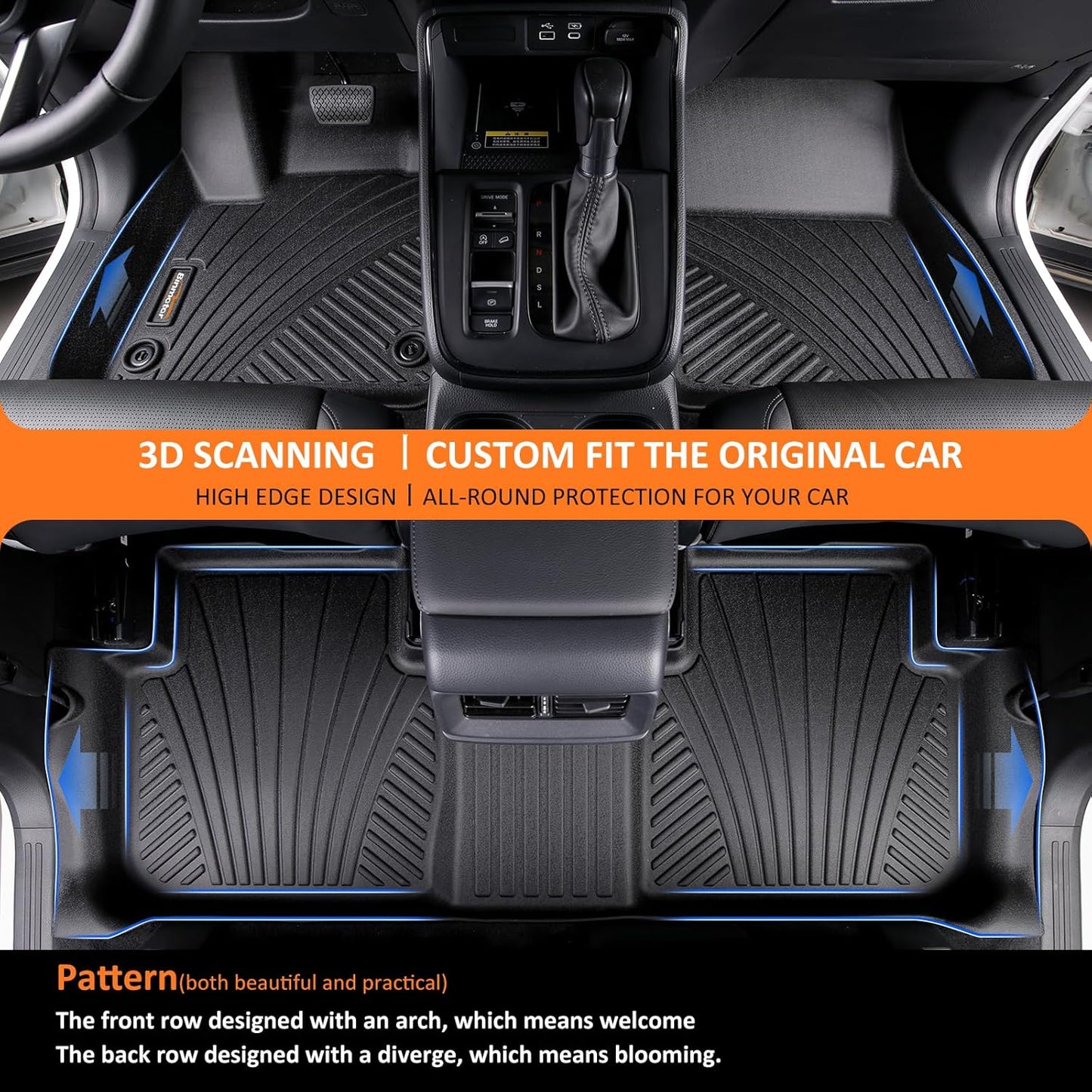 Binmotor-All Weather Floor Mats Cargo Liner for Mazda CX-5 2023 2024 2025, Car Floor Mat CX5, Trunk Cargo Mat for Mazda CX5 Accessories Car Mats
