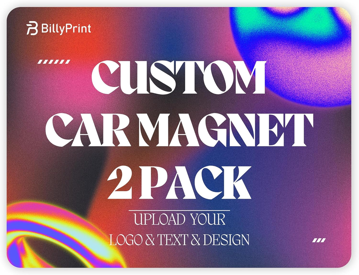 Custom Magnetic Bumper Stickers 2 Pack | Personalized Logo, Text, and Image Reflective Magnetic Signs for Vehicles | Effective Advertising Signs | Various Size | Weather-Resistant-4.5x15in