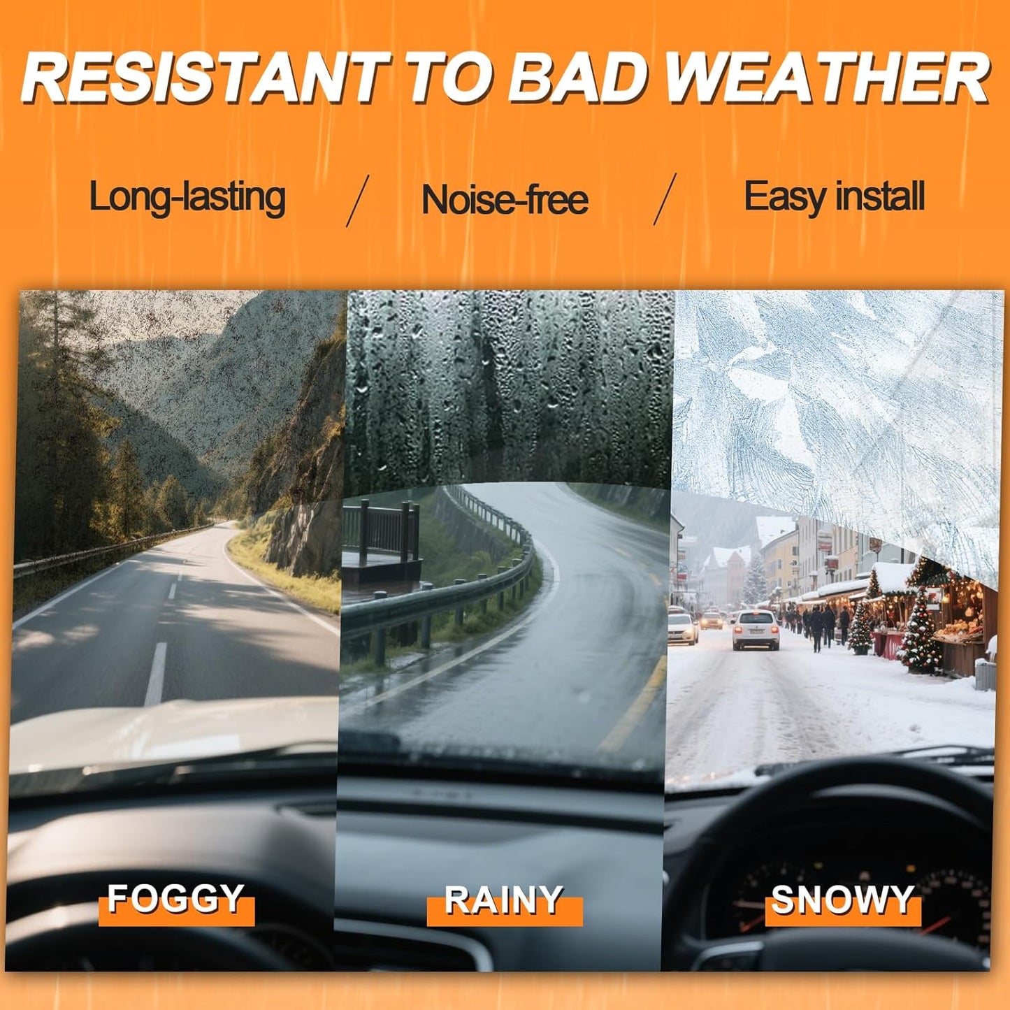 HULADAED® 24'' 20'' 12'' Windshield Wipers Replacement for BMW X5 2018-2014,Silicone Front Rear Wiper blades for MY Car-All Weather & Quiet(3 PACK)